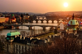 Prag'da gün batımı