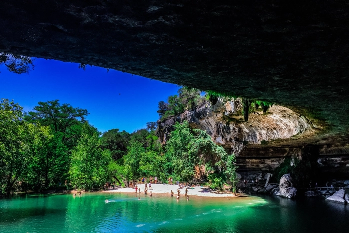 Cool Blue Hole Cascade